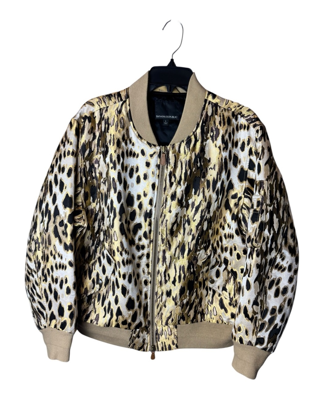 Banana Republic Black Gold Bomber Jacket 444745